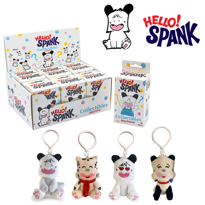 (Mis 0) HELLO SPANK Peluche Portachiavi 12cm  In Blind Box (12x8cm) 4ass…x12